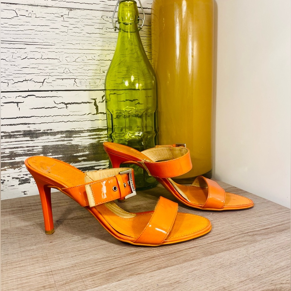 Donald J. Pliner Orange Cece Heel Sandals